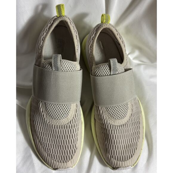 Sorel Kinetic Impact Shoes Womens Sz 10 Beige Yellow Strap Slip On Trainers - Picture 1 of 9
